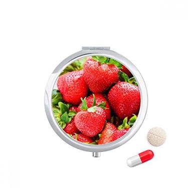 Imagem de Caixa de armazenamento de remédios com imagem de frutas vermelhas e morango Fresh