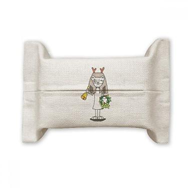 Imagem de Antlers Bastet – Suporte de capa de papel para lenços faciais, saco de linho de algodão