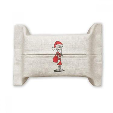 Imagem de Saco de chapéu de Natal, Papai Noel, Horus, suporte de capa de papel para lenços faciais, saco de linho de algodão