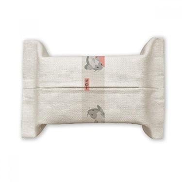 Imagem de Bolsa de linho de algodão tradicional japonesa para lenços faciais de peixe com cultura chinesa