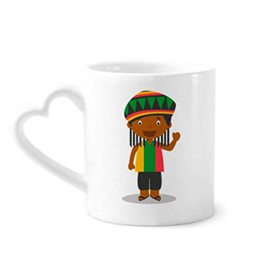 Imagem de Caneca preta Wild Jamaica desenho animado café cerâmica copo de coração copo de vidro