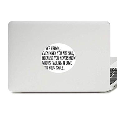 Imagem de Poetry Never Frown Always Smile Vinil Emblema Gráfico Laptop Adesivo Notebook Decalque