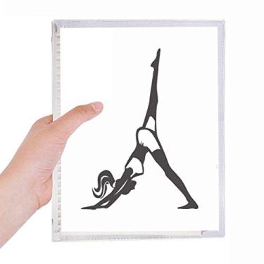 Imagem de Leg Motion Yoga Girl Keep Healthy Sports Caderno de folhas soltas diário recarregável