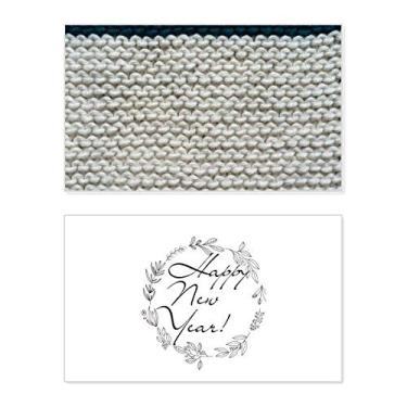 Imagem de Tecido de malha de linho cinza abstrato ano novo cartão felicitações mensagem presente