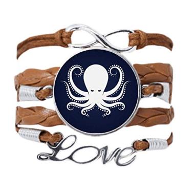 Imagem de DIYthinker Polvo Marine Life Pulseira com estampa de cadeia de amor e corrente para presente
