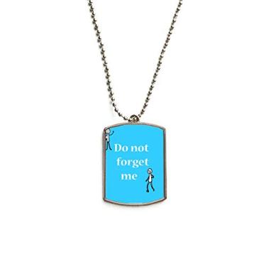 Imagem de Colar com pingente de identificação de cachorro Don't Forget Me Sad em aço inoxidável