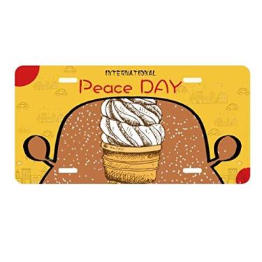 Imagem de DIYthinker Placa de carro com cones de ovos de sorvete para decoração de carro Dia da Paz