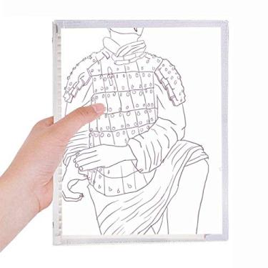 Imagem de Terracota Warrior China caderno de desenho chinês folha solta diário recarregável artigos de papelaria
