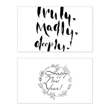 Imagem de Cartão de felicitações de ano citação realmente loucamente mensagem presente