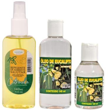 Imagem de kit de proteção da família, afaste insetos: Óleo de Eucalipto e Repelente de Citronela Ambiental (3 unidades)