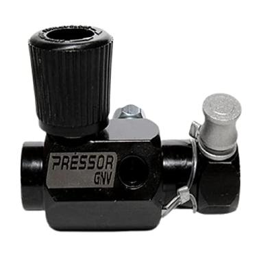 Imagem de Válvula de Abastecimento GNV Préssor Aço Aprovada INMETRO 2 Niples Anilhas