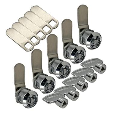 Imagem de Puyueo Cadeado de câmera com chave de soquete triangular, fechadura de armário com fechadura triangular