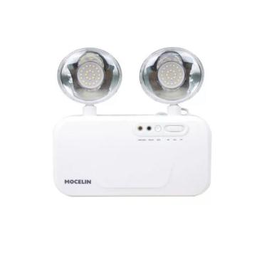 Imagem de Luminária de Emergencia Leds 3.000 Lumens Bloco Autonomo - Mocelin - 2 Farois 