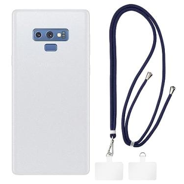 Imagem de Shantime Capa para Samsung Galaxy Note 9 + cordões universais para celular, pescoço/alça macia de silicone TPU capa amortecedora para Samsung Galaxy Note 9 (6,4 polegadas)