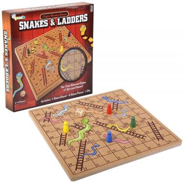 Jogo de tabuleiro Magnetic Snakes and Ladders - 9,6 polegadas