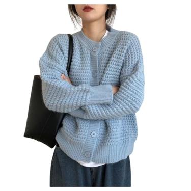 Imagem de Cardigans Femininos Suéteres De Malha Suéter De Casaco