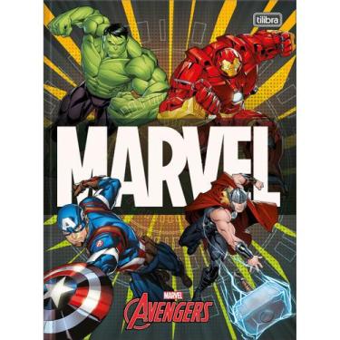 Imagem de Caderno Brochura Grande Universitário Avengers Vingadores 48 Folhas Ca