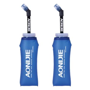 Imagem de JEELAD – Garrafas de água de corrida macias de TPU à prova de vazamento sem BPA para hidratação – ideal para corrida, caminhada, ciclismo, 600ml (20.29oz) - 2 Pack