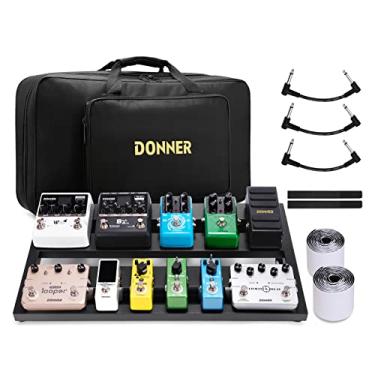 Imagem de Donner Caixa de placa de pedal de guitarra DB-3 alumínio pedalboard 50 cm x 29 cm x 10 cm com bolsa
