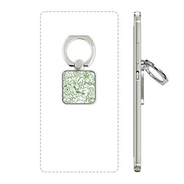 Imagem de Suporte de anel de celular quadrado biológico com estrutura de células de microscópio verde, suporte universal
