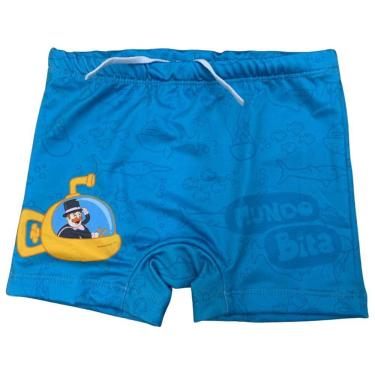 Imagem de Sunga Boxer Juvenil Infantil Desenho Animado Proteção Solar