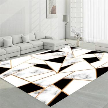 Imagem de Tapete de veludo para sala de estar, estilo geométrico, com estampa geométrica, para cabeceira do quarto, 6,1200MM x 1600MM