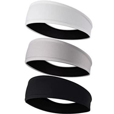 Imagem de EasYoung Bandanas para homens, pacote com 3 faixas masculinas que absorvem o suor, faixas esportivas masculinas para corrida, antiderrapante, respirável