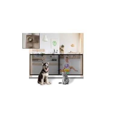 Imagem de Grade tela de proteção cachorro, gato, pet, bebê, crianças 90cm a 3,00 metros (2,20 metros (com ziper) cor preto)