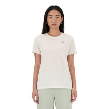 Imagem de New Balance Camiseta feminina Sport Essentials Heathertech, Linho mesclado, XXG