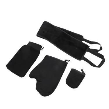 Imagem de Aplicador da Luva do Autobronzeador de 4 Pces para a Aplicação Uniforme, Correia Traseira Amigável da Pele Macia da Esfoliação Eficiente Com Correia Traseira