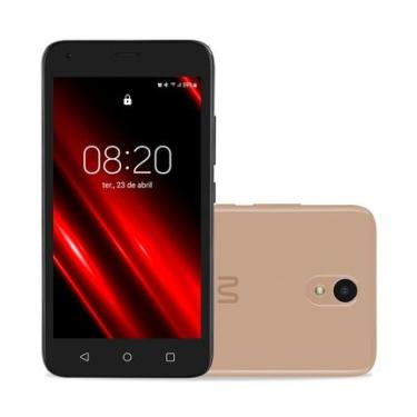 Imagem de Smartphone Multi E Pro 4G 32GB Wi-Fi 5 pol. Dual Chip Câmera 5MP + 5MP Android 11 (Go edition) Dourado - P9151OUT [Reembalado] P9151OUT