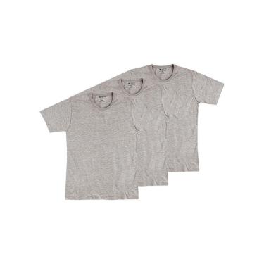 Imagem de Kit com 3 Camisetas Masculina Hering 299 Cinza-Masculino