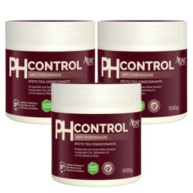 Imagem de Kit 3 Mascara Ph Control Anti Porosidade Condicionante Capilar Vegano Apse 500g