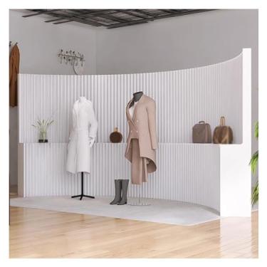 Imagem de Biombos e Divisórias Divisória De Tela De Painel De Papel Dobrável, Divisor De Ambiente Com Prateleiras, Tela De Privacidade Interna Moderna E Criativa, Móvel E Portátil Para Home Office Mall(150x160c