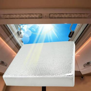 Imagem de runfider 35,5 x 35,5 x 7,6 cm, isolador de ventilação para trailer, capa de claraboia, com superfície refletiva, para ventilação interna, trailer de trailer, isolamento térmico no inverno e no verão