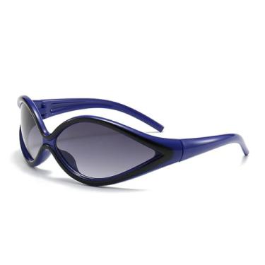 Imagem de JRLLFD Óculos de sol masculino punk hip hop street foto óculos decorativos esportes proteção solar sunnies, 6, tamanho único