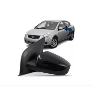 Imagem de Retrovisor Sentra 2007 2008 2009 Eletrico Capa Preta Lado Direito - Ni