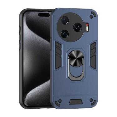 Imagem de Pzwoxukhov Capa compatível com Tecno Camon 30 Pro 5G, compatível com Tecno Camon 30 Pro 5G Suporte magnético para carro à prova de choque e antiqueda, capa de telefone azul