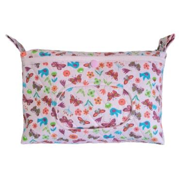 Imagem de Necessaire Porta Fraldas Lenço Umedecido bebê Borboletas