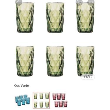 Imagem de Conjunto 6 copos vidro 350ml - Spider, verde