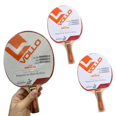 Imagem de Kit 2 Raquetes Tênis Mesa Impulse Aprovada ITTF VT604 Vollo Sports Pre