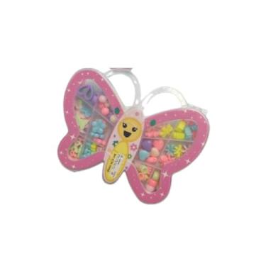 Imagem de Brinquedo Infantil Kit Maleta Borboleta Miçangas