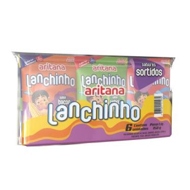 Imagem de Salgadinho Aritana Lanchinho Sabores Sortidos Pacote com 6 Unidades 15