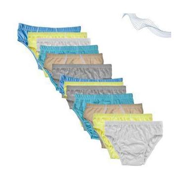 Imagem de Kit 6 Cueca Slip Infantil 100% Algodão Menino Criança Colorido Tradici