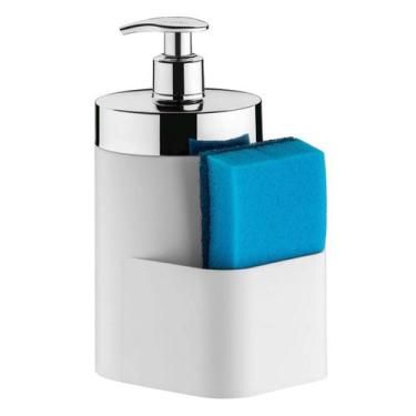 Imagem de Dispenser Porta Detergente Líquido 500ml Esponja Bancada Pia Cozinha B