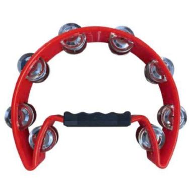 Imagem de Pandeiro Pandeirola Meia Lua MXT Vermelho