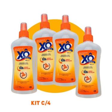 Imagem de Kit c/ 4 Repelentes Xô Inseto Spray15% Deet 10h 200ml - Xô Insetos
