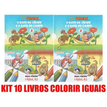 Imagem de O Rato Da Cidade Livro Para Pintar Kit 10 Vols. Lembrancinha - Girasso