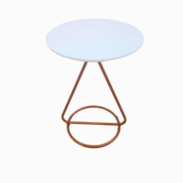 Imagem de Mesa De Centro Lateral Maria Base de Aço Design Moderno - DTH