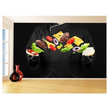 Imagem de Papel De Parede 3D Alimentos Lanches Artesanais 3,5M Al437 - Você Deco